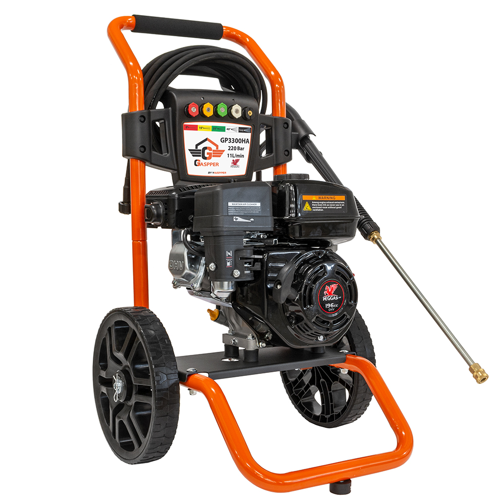 Gaspper GP3300HA benzínový vysokotlakový čistič, Peggas, 5.5 HP, 220 bar/3.200 PSI – Obrázok 3
